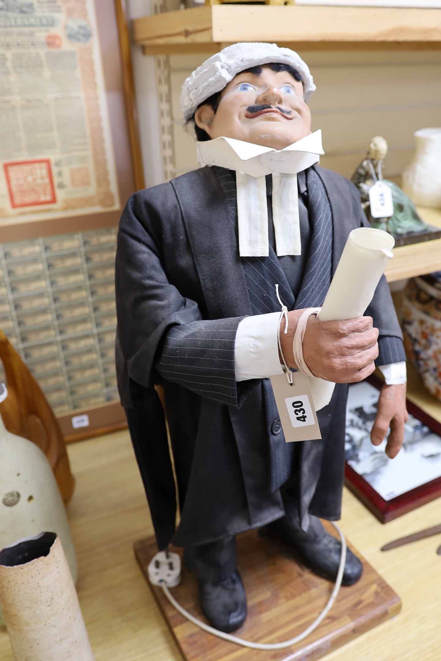 An automaton model of a barrister, 77cm